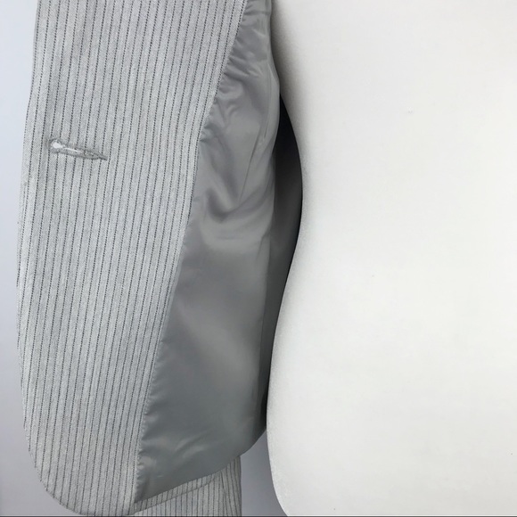 EXPRESS DESIGN STUDIO Gray Pinstripe Blazer Jacket - Picture 7 of 8